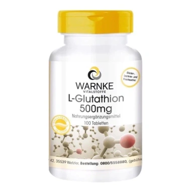 Viên uống trắng da Warnke L-Glutathion 500mg – Chính hãng, chống lão hóa, 100 viên 3