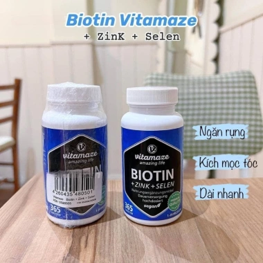 Viên uống Vitamaze Biotin Zink Selen - Giảm rụng tóc da móng, da mịn, chỉ 720.000₫
