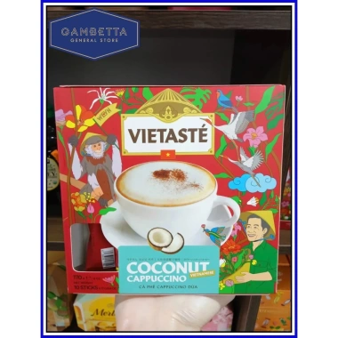 Vietaste Cà Phê Cappuccino Dừa 170g 10 gói pha, hương dừa thơm ngon, giá chỉ 138k Vietaste Cà Phê Cappuccino Dừa 170g 10 gói pha, hương dừa thơm ngon, giá chỉ 138k