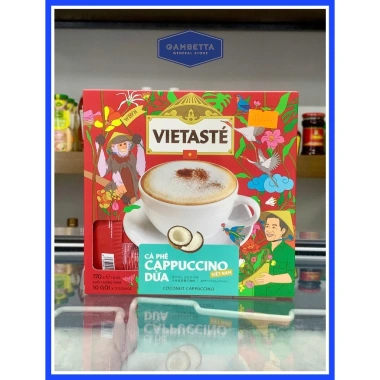 Vietaste Cà Phê Cappuccino Dừa 170g 10 gói pha, hương dừa thơm ngon, giá chỉ 138k