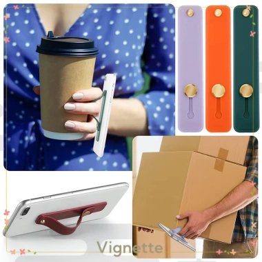 Vignette Giá đỡ điện thoại di động dạng nhẫn silicon dính, đẩy-kéo, chỉ 10.900 đồng