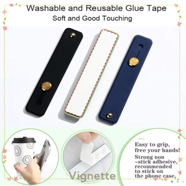 Vignette Giá đỡ điện thoại di động dạng nhẫn silicon dính, đẩy-kéo, chỉ 10.900 đồng
