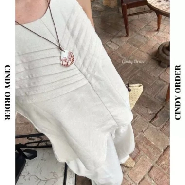 Vine Top Áo Yếm Xếp Li 2 Lớp Nữ Dày Dặn Sang Trọng - Đi Học, Đi Làm, Đi Chơi 350.000 2
