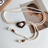 Vintage Dân Gian Dệt Trái Tim - Dây Thắt Lưng Nữ Thanh Lịch Eo Cincher Màu Be 6