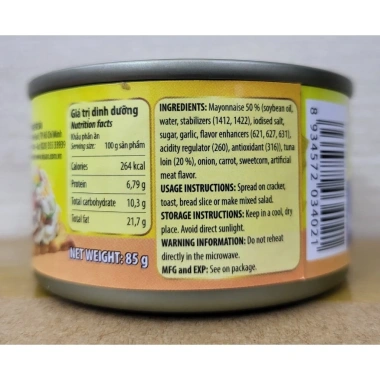 VISSAN 6 hộp XANH 85g - Cá ngừ sốt Mayonnaise (Tuna Spread) chỉ 111.999đ 4