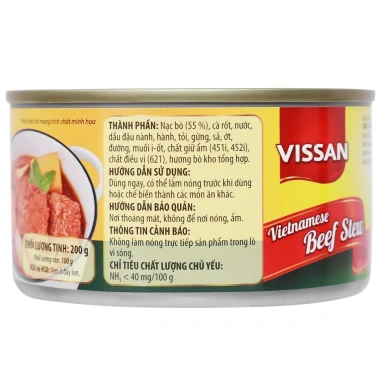 Vissan Combo 4 Hộp Bò Kho 200g - Thịt bò hảo hạng, HSD 2.028, Giá ưu đãi 150k