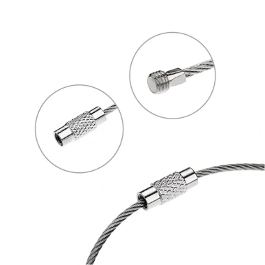 Vít Khóa Thép Không Gỉ 2 Chiếc - Dây Vòng Đa Năng Đựng Thẻ, Chìa Khóa, Trang Sức, Quà Tặng, Giá 19.392₫