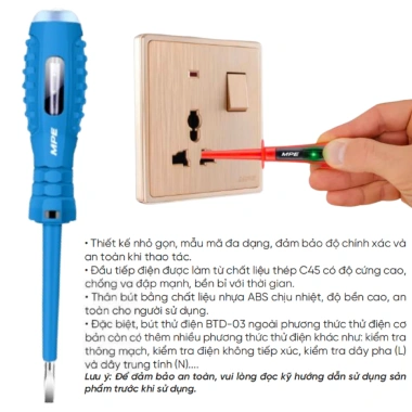 Vít thử điện bút điện MPE chính hãng Xanh Đỏ - Giá 34.000, chất lượng cao, an toàn 8