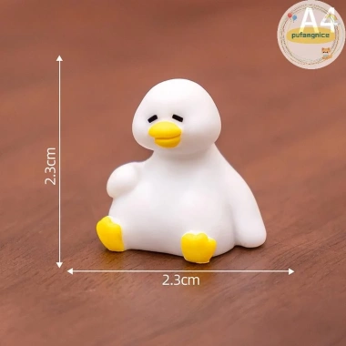 Vịt Trắng Nhỏ Dễ Thương - Đồ Trang Trí Bàn Làm Việc và Vườn, Phong Cảnh Micro, Giá Ưu Đãi 36k 11