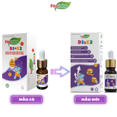 Vitamin D3K2-MK7 Fitolabs dạng giọt 10ml - Tăng chiều cao, xương chắc khỏe cho bé, giá ưu đãi 209.230 VND