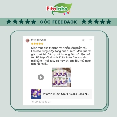 Vitamin D3K2-MK7 Fitolabs dạng giọt 10ml - Tăng chiều cao, xương chắc khỏe cho bé, giá ưu đãi 209.230 VND