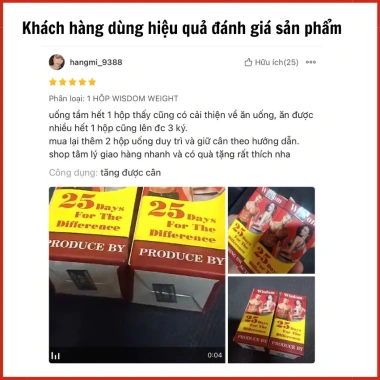 Vitamin Tăng Cân Wisdom Weight 3 Hộp 25 Viên An Toàn Không Tích Nước - Giá ưu đãi 350.000₫ Indonesia 6