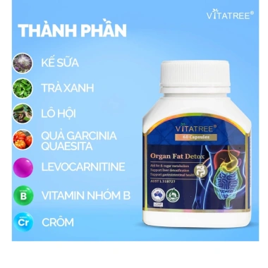 Vitatree Organ Fat Detox 60 Viên – Thải Độc Mỡ Nội Tạng, Giảm Mỡ, Giá 320.000₫ 2 Vitatree Organ Fat Detox 60 Viên – Thải Độc Mỡ Nội Tạng, Giảm Mỡ, Giá 320.000₫ 2