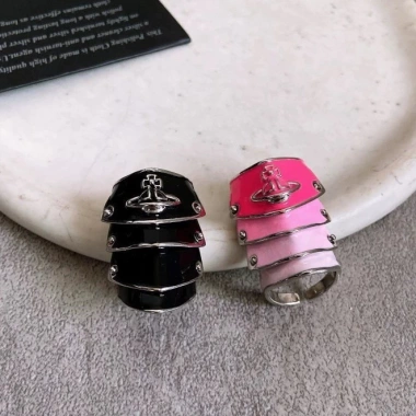 Vivienne Westwood Armor Ring Bốn Phần Sao Thổ Nhiều Lớp Mở Vòng Nam Nữ Punk 3