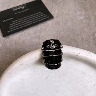 Vivienne Westwood Armor Ring Bốn Phần Sao Thổ Nhiều Lớp Mở Vòng Nam Nữ Punk 5
