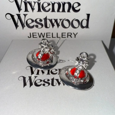 Vivienne Westwood Nana Bông Tai Quả Cầu Thủy Tinh Zircon Đính Hạt – Cao Cấp Nữ 224k