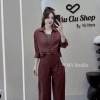 VMY Studio Áo sơ mi mix kẻ vòng cổ nhiều màu tay dài xinh xắn nữ - Giá 232.000 VND 3