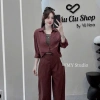 VMY Studio Áo sơ mi mix kẻ vòng cổ nhiều màu tay dài xinh xắn nữ - Giá 232.000 VND 10