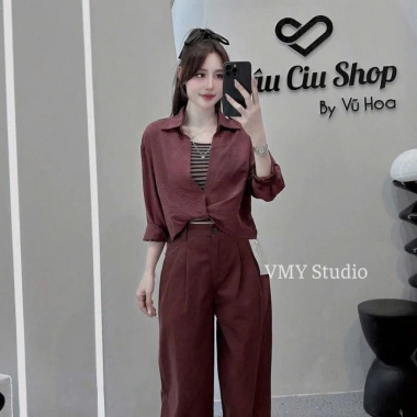 VMY Studio Áo sơ mi mix kẻ vòng cổ nhiều màu tay dài xinh xắn nữ - Giá 232.000 VND 10 VMY Studio Áo sơ mi mix kẻ vòng cổ nhiều màu tay dài xinh xắn nữ - Giá 232.000 VND 10