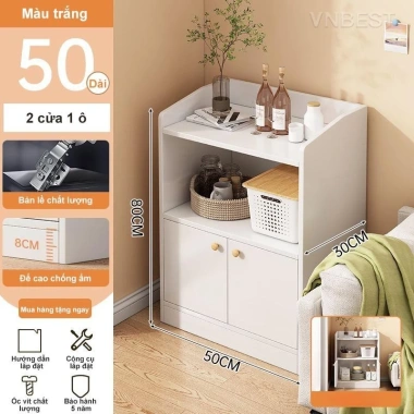 VNBEST Tủ bếp gỗ đa năng - Kệ lưu trữ hiện đại cho phòng khách và bếp, giảm giá 589.000₫