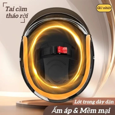 Vỏ ABS Chống Va Đập An Toàn Mũ Bảo Hiểm Retro Cổ Điển, Thiết Kế Thông Minh, Thoáng Khí 289k 5