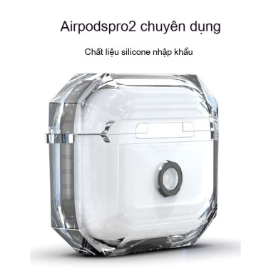 Vỏ AirPods 2/3/4/Pro trong suốt pha lê, 4 góc chống sốc, không ố vàng 5