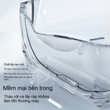 Vỏ AirPods 2/3/4/Pro trong suốt pha lê, 4 góc chống sốc, không ố vàng 7