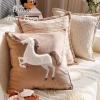 Vỏ Áo Gối Vuông Hoạ Tiết Thêu Ngựa Sang Trọng - Decor Nhà Cửa, Gối Sofa Phòng Khách 250k 3