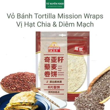 Vỏ Bánh Tortilla Mission Hạt Chia Diêm Mạch Mềm Giàu Dinh Dưỡng Ăn Healthy Không Ngán