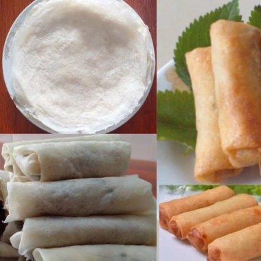 Vỏ bánh tráng bò bía đậu xanh 20cm 100 lá - mềm dẻo, thơm ngon, dùng để cuốn nem, chả giò, bò bía - giảm giá 42.000đ 2