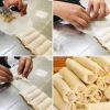 Vỏ bánh tráng bò bía đậu xanh 20cm 100 lá - mềm dẻo, thơm ngon, dùng để cuốn nem, chả giò, bò bía - giảm giá 42.000đ 3
