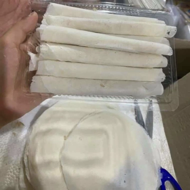 Vỏ bánh tráng bò bía đậu xanh 20cm 100 lá - mềm dẻo, thơm ngon, dùng để cuốn nem, chả giò, bò bía - giảm giá 42.000đ 8