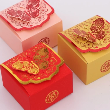 Vỏ bánh tráp cưới hỏi 3D cánh bướm, đựng bánh cốm, xu xuê, mứt kẹo - 3.000 VND