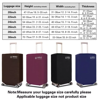 Vỏ bao vali 20-30 inch vải không dệt nhẹ gấp, chống bụi, bảo vệ du lịch công tác 8 Vỏ bao vali 20-30 inch vải không dệt nhẹ gấp, chống bụi, bảo vệ du lịch công tác 8