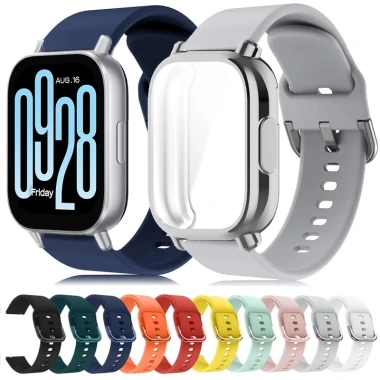 Vỏ bảo vệ Cover TPU Soft Shell + Dây đeo silicon thoáng khí cho Xiaomi Redmi Watch 5 Active và 5 Lite - Giá 76.055 VND