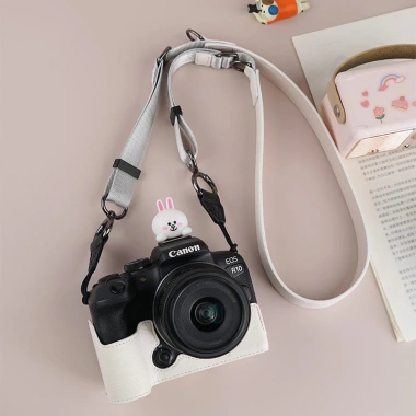 Vỏ bảo vệ da cổ điển, túi đeo chéo Micro cho Canon R10, R50, R100 – Giá chỉ 390.960₫ – phụ kiện dễ thương 3