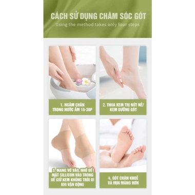Vớ bảo vệ gót chân ngừa chai sần nứt nẻ cho nam nữ RQN2.478 - Giá chỉ 24.960 VND