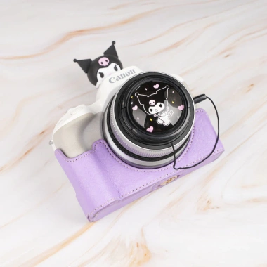 Vỏ bảo vệ hộp Canon R50 R100 màu tím - Đế gói dễ thương, bảo vệ ống kính, giảm 18%