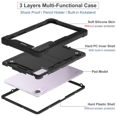 Vỏ Bảo Vệ iPad Air 11 Thế Hệ 11 Silicone Cứng Chống Sốc 3 trong 1 NJS6 - 398.520₫