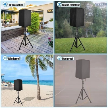 Vỏ bảo vệ loa polyester 210D chống thấm nước, UV, bụi - màu đen 5