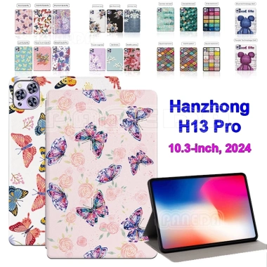 Vỏ bảo vệ máy tính bảng Hanzhong H13 Pro 10.3 inch 2.024 Da PU Flip Stand Họa Tiết Sơn Thời Trang Giá 98.064 VND