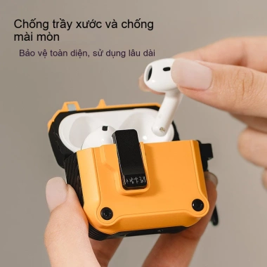 Vỏ bật lên tự động – Hộp bảo vệ AirPods 4/3/2 & Pro, chống rơi, giá ưu đãi 148k 3