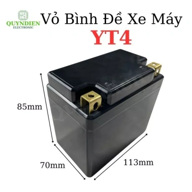 Vỏ Bình Đề Xe Máy YT4 YT5 Cọc Vuông ABS Chuẩn Kích Thước Ắc Quy - Linh Kiện Quỳnh Diễn 33.120 VND 4