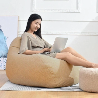 Vỏ bọc ghế Sofa GOUDAI túi đậu, tháo rời, giặt được, thoáng khí, mềm mại phòng ngủ 6