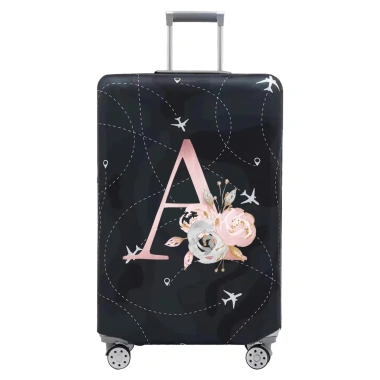 Vỏ bọc hành lý vải co giãn in hoa màu hồng bảo vệ vali 18-32 inch chống bụi giảm giá 22%