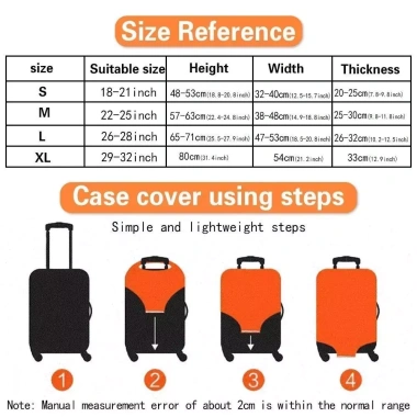 Vỏ bọc hành lý vali du lịch trắng, vải đàn hồi dày 18-32 inch chống bụi bảo vệ 2