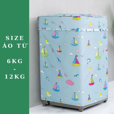 Vỏ bọc máy giặt lồng đứng cửa trên 7-12kg áo trùm vải chống mưa nắng giảm giá 179k
