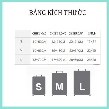 Vỏ bọc Vali du lịch chống xước Hươu Vàng - Bảo vệ vali, giá ưu đãi 155k