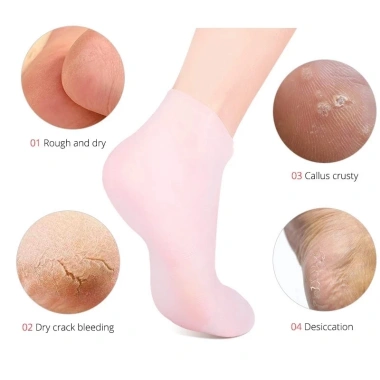 Vớ chăm sóc chân 2 đôi Gel dưỡng da Spa tẩy da chết ngừa khô nứt 28.500đ 7