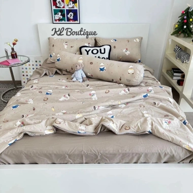 Vỏ Chăn Cotton Đũi Nhập Khẩu 2m2x2m - Mềm Mịn, Thoáng Khí, Phù Hợp Mùa Hè & Đông, 99.000 VND